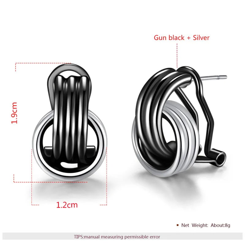 GS 316L Titanium Stainless Steel Earrings For Women Rose Gold Double Color Cross Earring Punk Pendientes Mujer aretes R5 | Украшения и