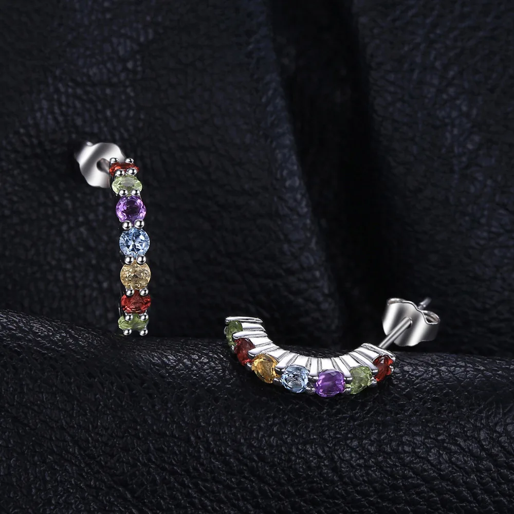 Jewelrypalace 0.7ct многоцветный Природный аметист цитрин гранат перидот голубой топаз