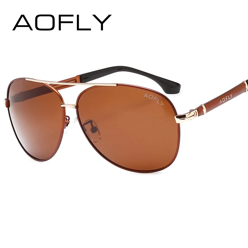 

AOFLY Fashion Sunglasses Men Polarized Sunglasses Male Driving Mirror Coating Points Eyewear Male Pilot Sun Glasses UV400 AF8026