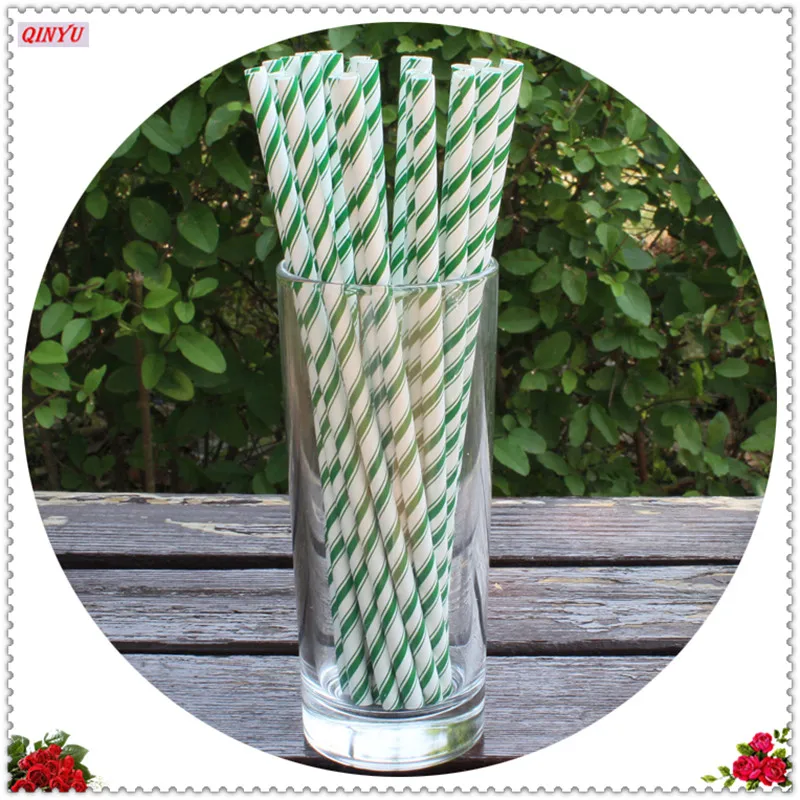 Одноразовые бумажные соломинки для Хэллоуина 25 шт полосы Ретро Винтажные