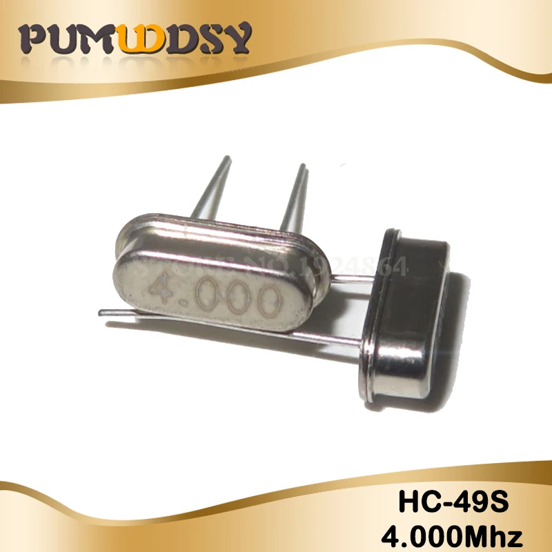 100PCS 4Mhz 6Mhz 8Mhz 12Mhz 16Mhz 20Mhz 24Mhz 32.768K 2*6 32.768K 3*8 Quartz Crystal Resonator Passive Oscillator HC 49S - Color: 4.000MHZ