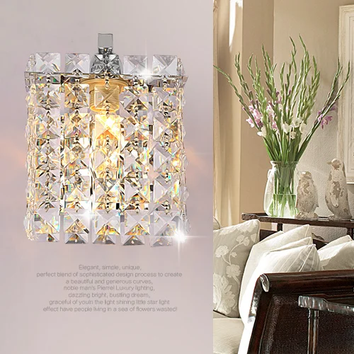 Современная Художественная Высококачественная Хрустальная настенная лампа E14