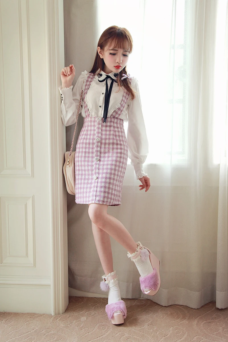 Юбка принцессы Bobon21 оригинальная шерстяная юбка с поясом высокой талией съемная