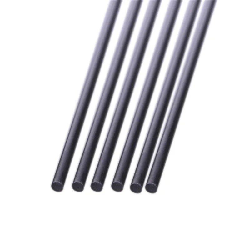 

20pcs/lot New Carbon Fiber Rods for RC Plane DIY tool wing tube Quadcopter arm 1mm 1.5mm 2mm 3mm (500mm) Wholesale