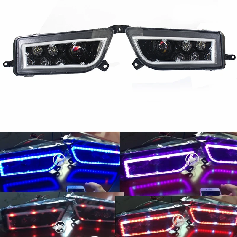 Для ATV светодиодный головной светильник комплект светодиодные RGB с помощью