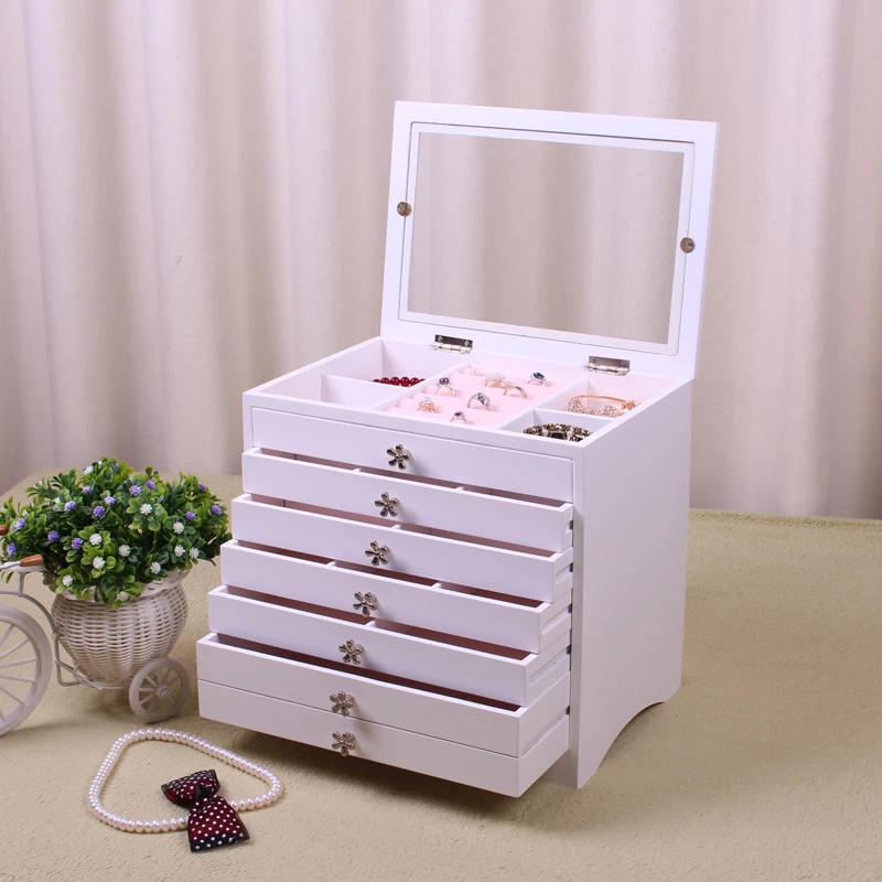 Деревянная многослойная Шкатулка принцессы содержащая Южно корейские большие