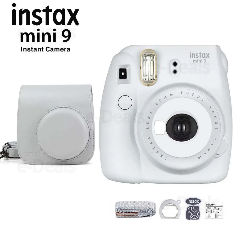 Fujifilm Instax Mini 9 мгновенная пленка для камеры дымчато-белый + качественный мягкий