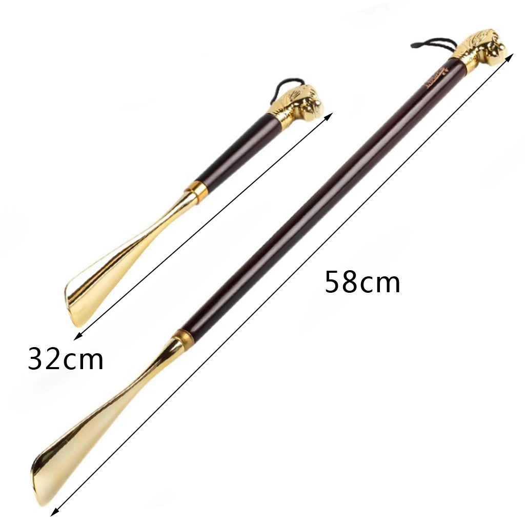 1 Piece New Designer Long Shoe Horns Wooden Flexible Shoehorn Women Men Shoe Spoon Shoes Lifter 32cm 49cm 58cm