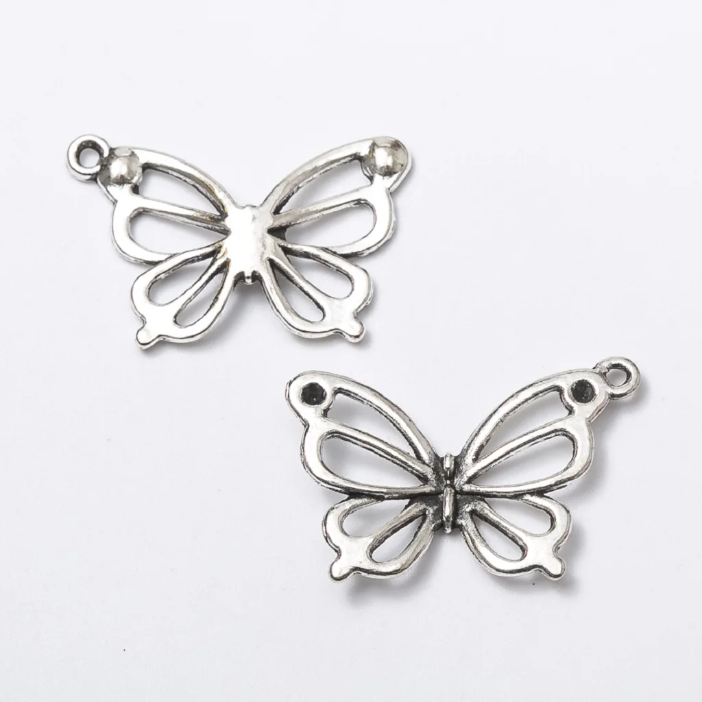 14 шт Античные Подвески Ожерелья формы бабочки Ювелирные изделия фурнитура