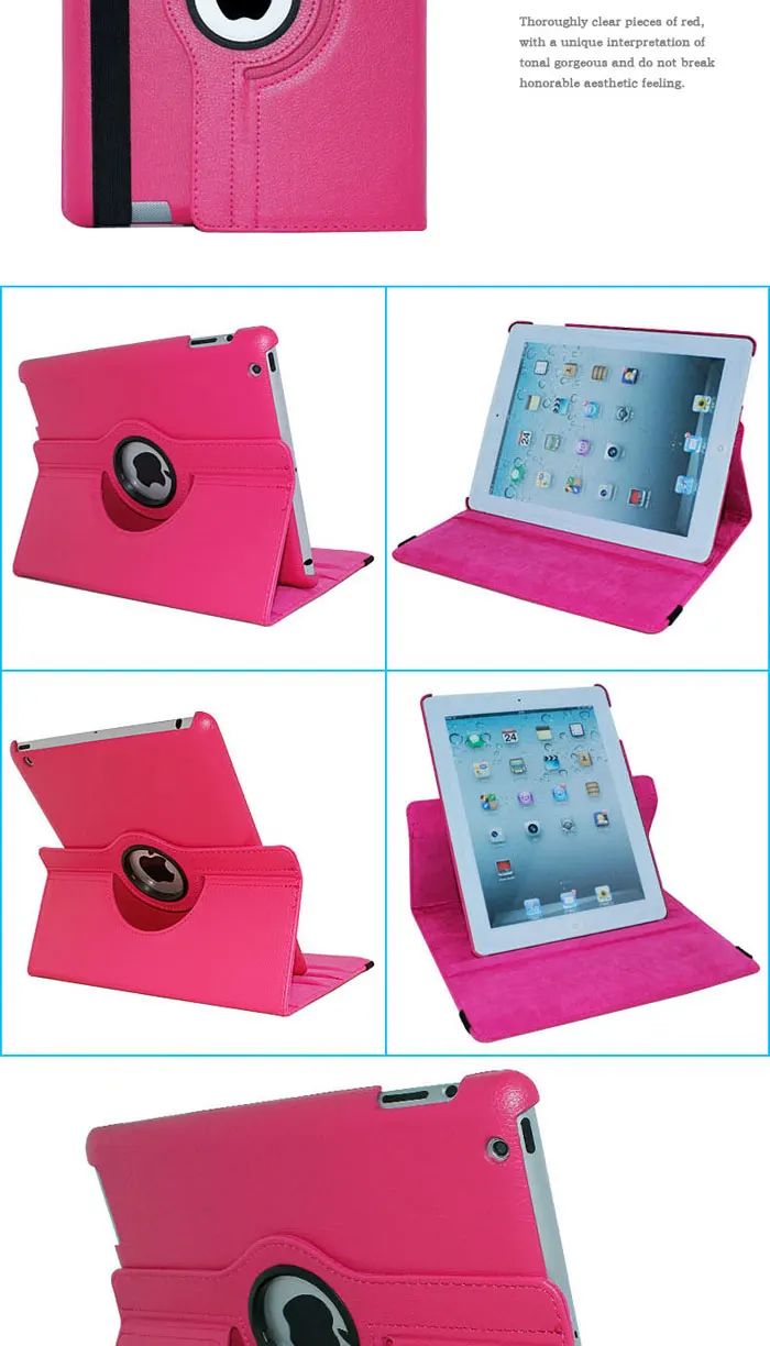 Принципиально для iPad 2/3/4 9," дюймовый планшет крышка Case_Smart Wake-для сна и игр, 360-вращающийся&+ Защитная пленка на экран, и ручка