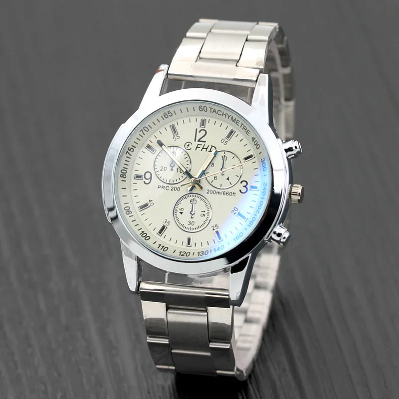 

Top Brand Luxury Wrist Watch Men Watch Fashion Blue Glass Men's Watch Men Watches Clock erkek kol saati relojes para hombre