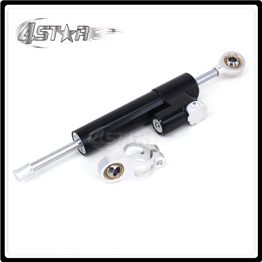 Black Silver Мотоцикл с ЧПУ рулевой демпфер стабилизатор и кронштейн для HONDA CBR954RR CBR954 RR CBR 954RR 2002 2003 уличный велосипед - Цвет: Black Silver