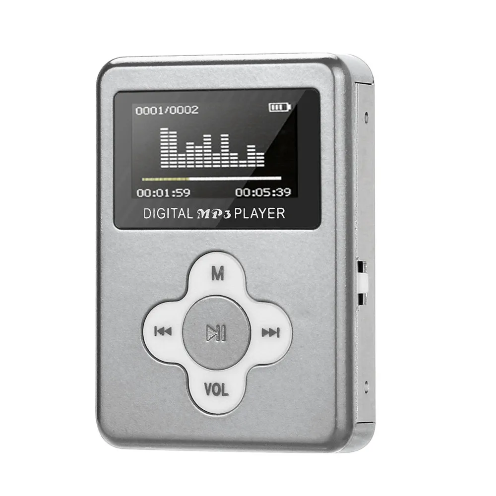 USB мини MP3-плеер ЖК-экран Поддержка 32 ГБ Micro SD TF карта