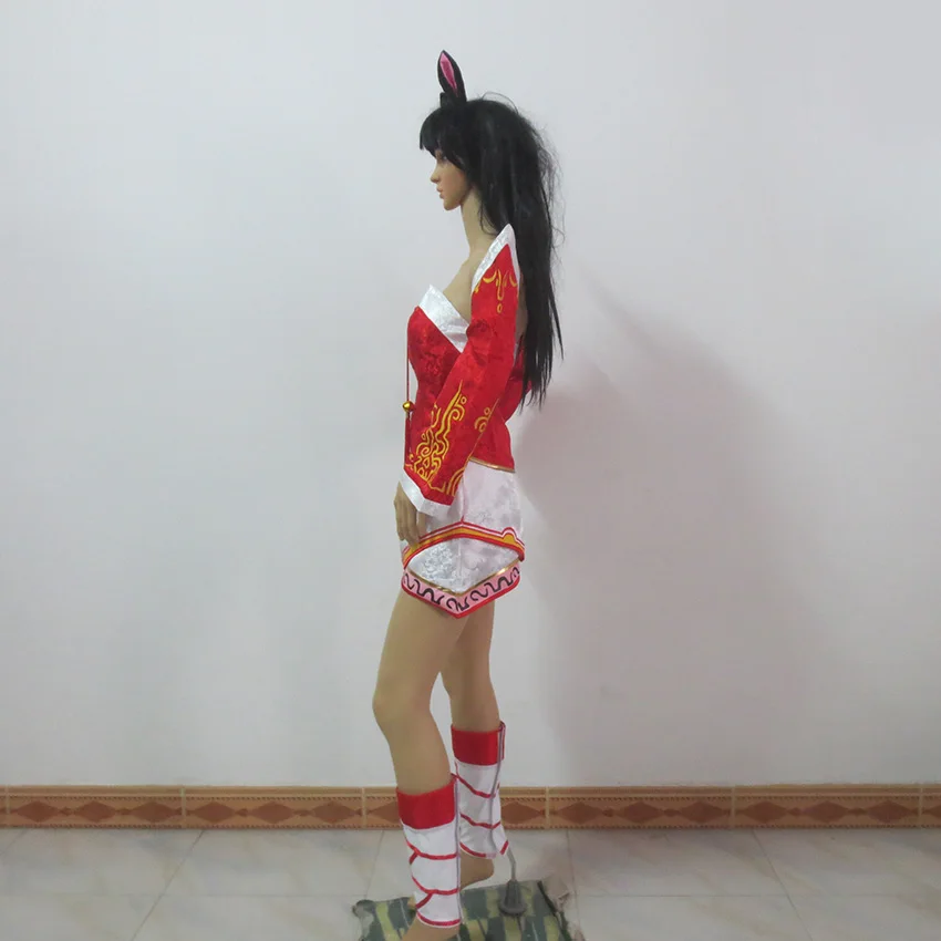 Лидер продаж костюм для косплея пятиконечной лисы Ahri индивидуальный пошив любой