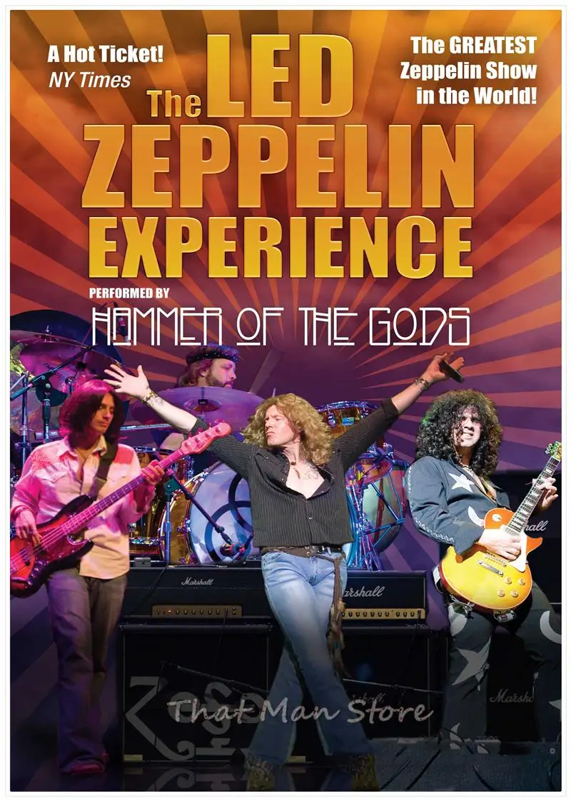 Led Zeppelin белая крафт-бумага рок плакат классический старый постер музыкальной группы часть 2 42*30 см