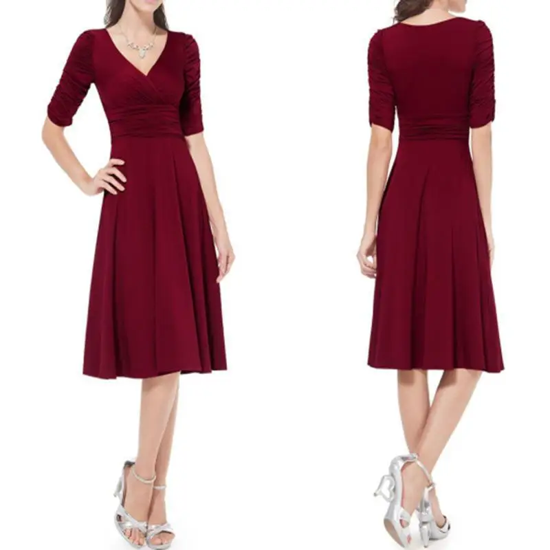 Новинка 2016 весенне-летнее стильное модное платье с глубоким v-образным вырезом