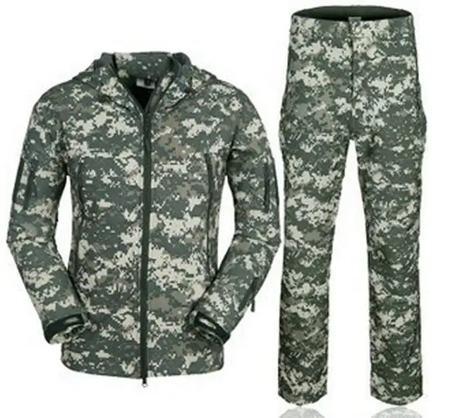 Мужская камуфляжная куртка зимняя водонепроницаемая ветрозащитная | одежда