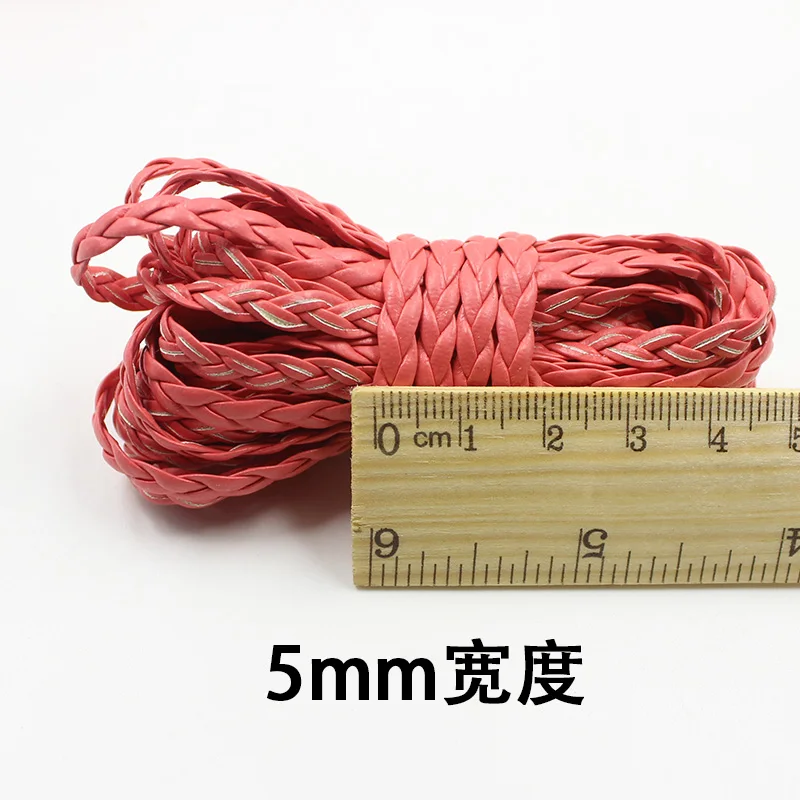 5 Metes/лот мм плоский PU плетеный кожаный шнур веревка нить фитинг DIY ожерелья и