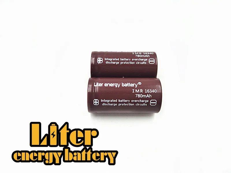 Литровая батарея энергии RCR 123 16340 780mAh 3 7 V литий ионная аккумуляторная + зарядное