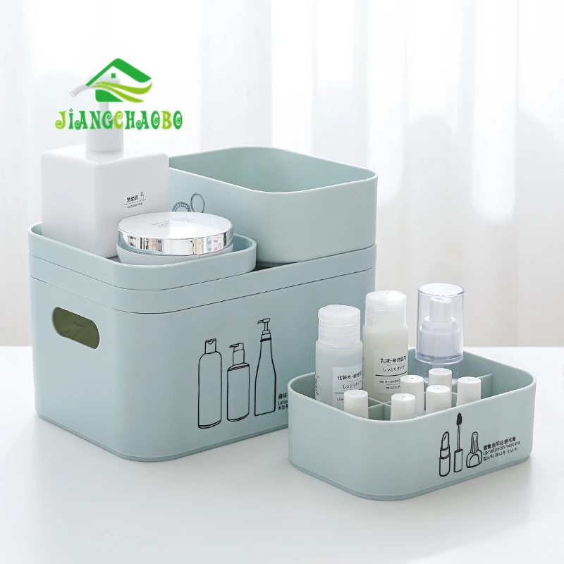 Cosmetics Storage Box Desktop Remote Control Finishing Plastic Simple Dressing Table Jewelry Lipstick Debris | Дом и сад