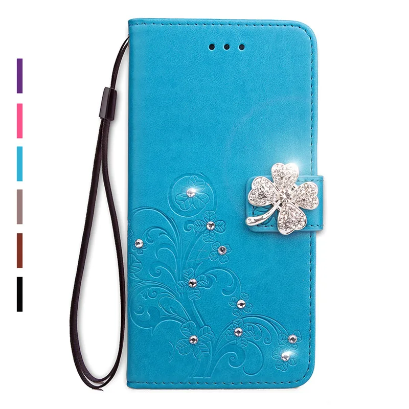 Bling со стразами из искусственной кожи чехол для Meizu M6 Примечание Флип Бумажник