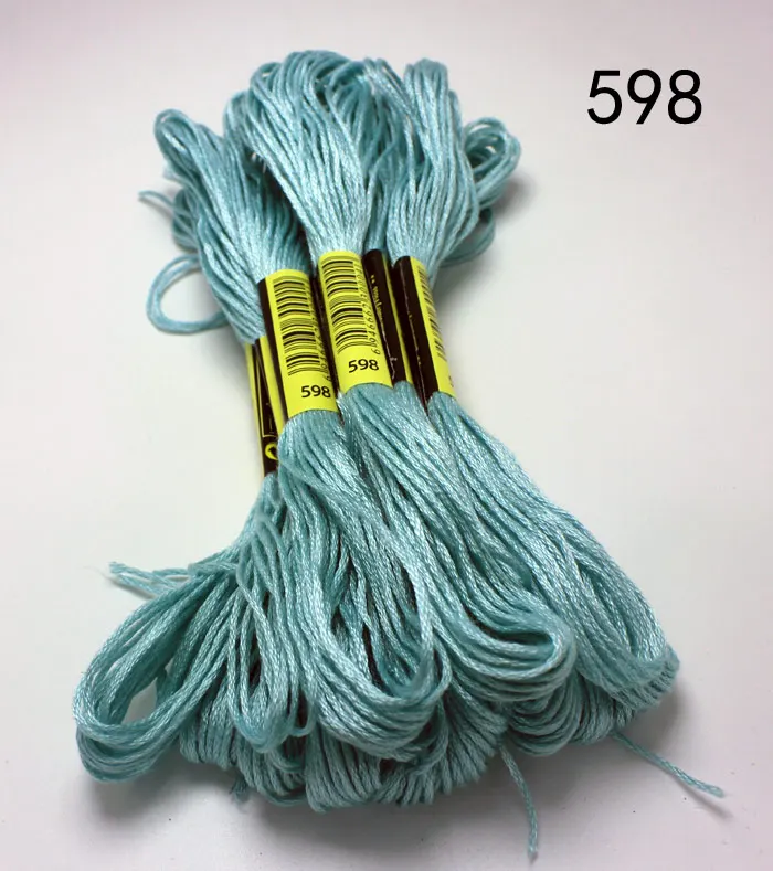 598 10 шт. нитки для вышивки крестом/Крест нитки для вышивания крестиком/пользовательские нитки цвета 04 - Цвет: 598