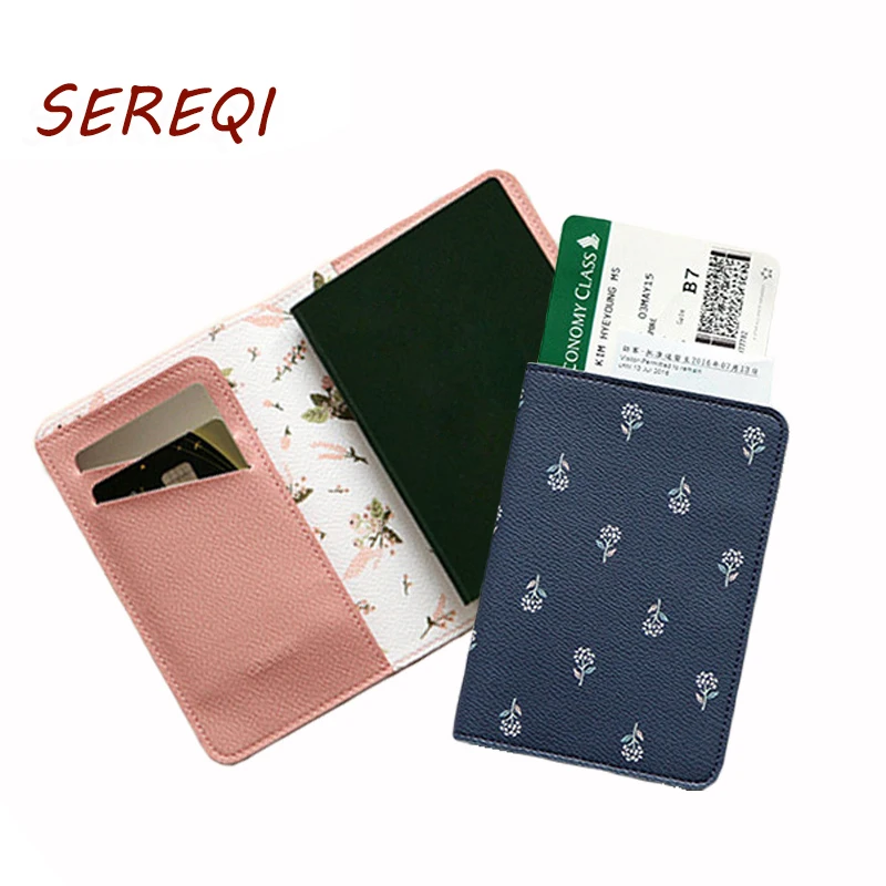 Brand passport cover lovely small new animal plant travel ID holder passport Wallet clip short passport Purse sets holder Cover