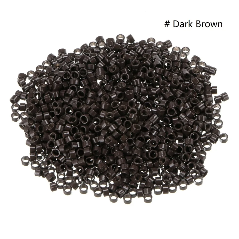 Anmas Rucci 1000 шт Разноцветные S Размер 3 5 мм Силиконовые накладные микро кольца Бусины