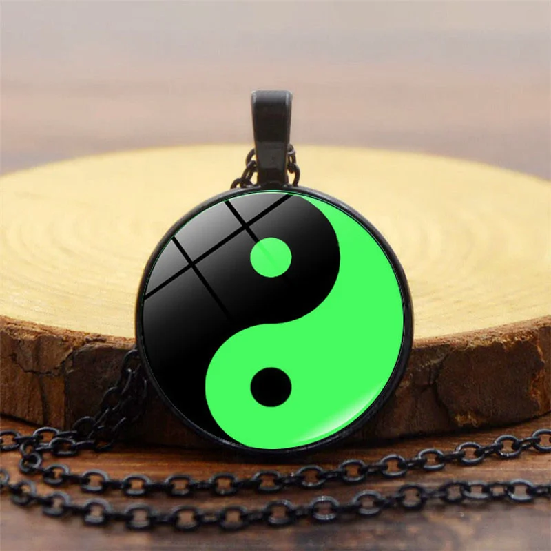 Новейшее ожерелье Инь Янь со Сплетницей ювелирные изделия стеклянный кабошон