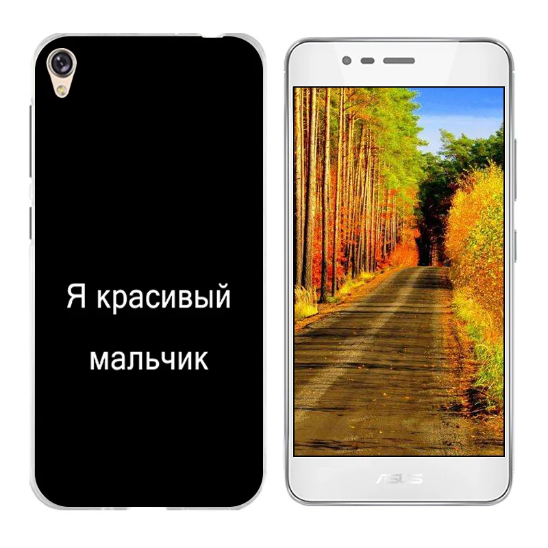 Чехлы для телефонов Asus Zenfone Live ZB501KL из мягкого ТПУ силикона с принтом на русском