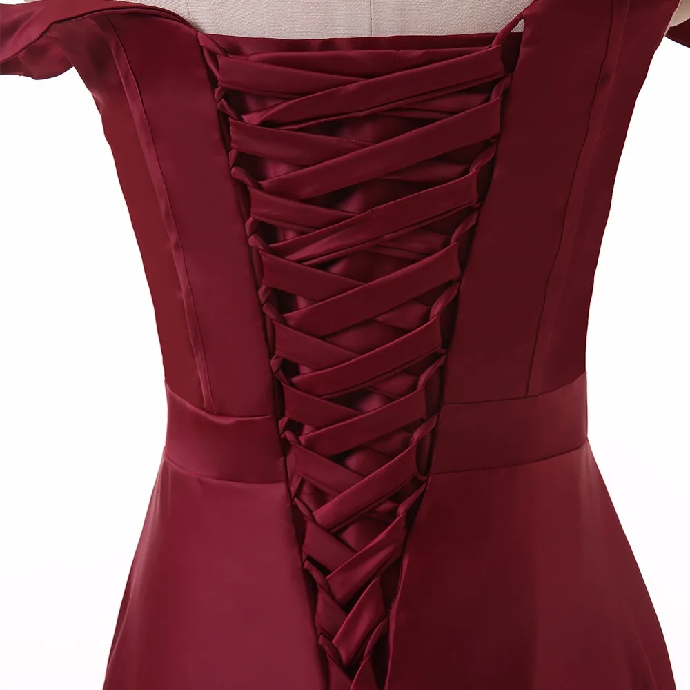

A Line Long Prom Dresses 2021 Sweetheart Vestido De Festa Satin Lace Up Prom Dress Sexy Off Shoulder vestidos de graduacion