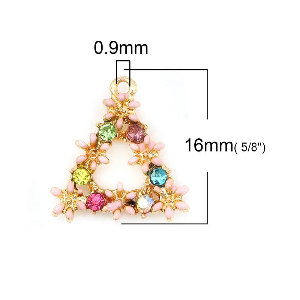DoreenBeads модные цинковые Стразы с эмалью 16 мм x 15 Дюймов 5 шт.|Подвески| |