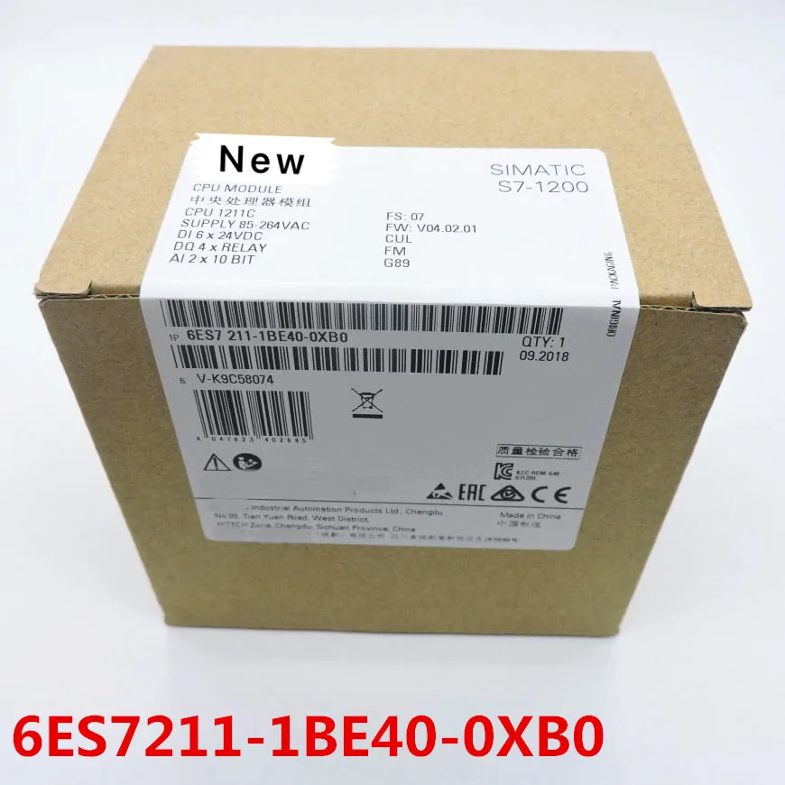 

100% оригинальная новинка, 2 года гарантии, 6ES7211-1BE40-0XB0