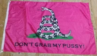 dont tread on me banner 3x5 polyester flag with pink new design home decoration banner flag