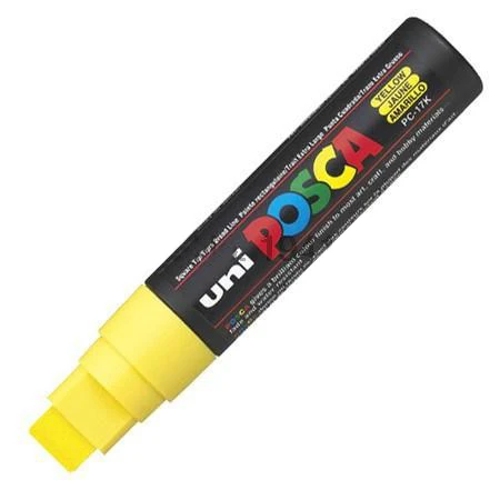 Цвет: желтый 1 шт. Uni Posca PC-17K маркер-очень широкий Tip-15mm 8 цветов Набор rotulador - Цвет: Цвет: желтый