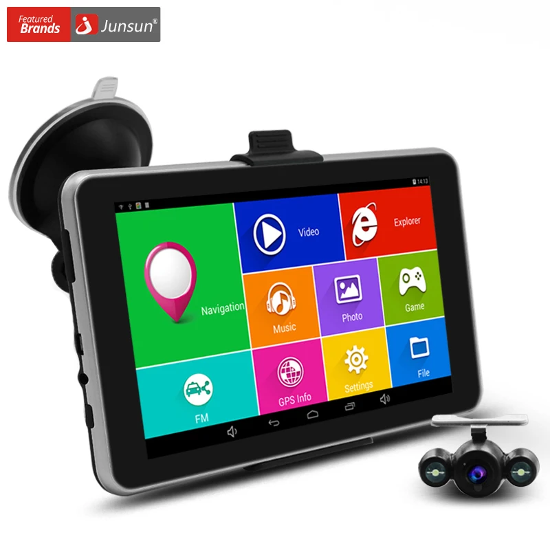 Junsun 7 &quotАвтомобильный GPS Навигации Android навигатор камера заднего вида Bluetooth/WI FI/AVIN