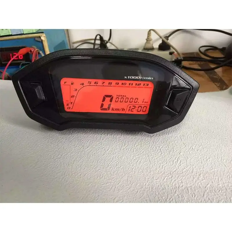 Adeeing 12V Универсальный мотоцикл lcd цифровой 13000 об/мин Спидометр подсветка мотоцикла одометр Водонепроницаемый Защита от солнца r30