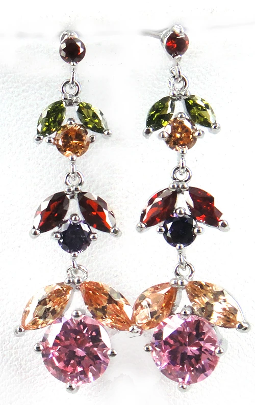 Бесплатная доставка женские роскошные серьги с фианитом в виде винограда