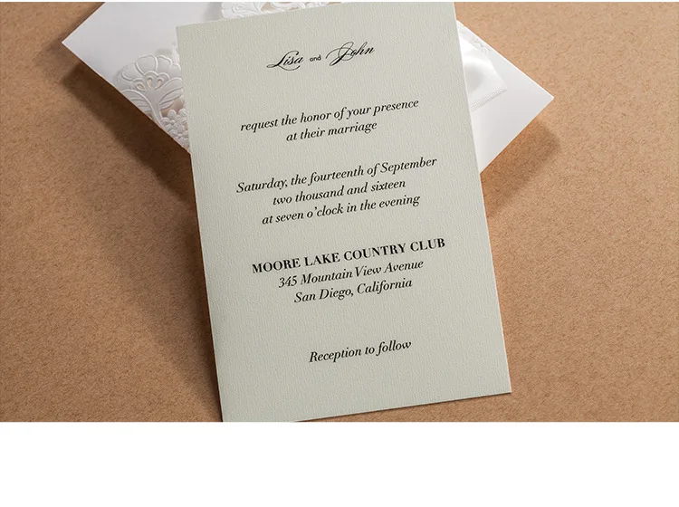 Персонализированные Великолепная Флора Дизайн лазерная резка свадебное