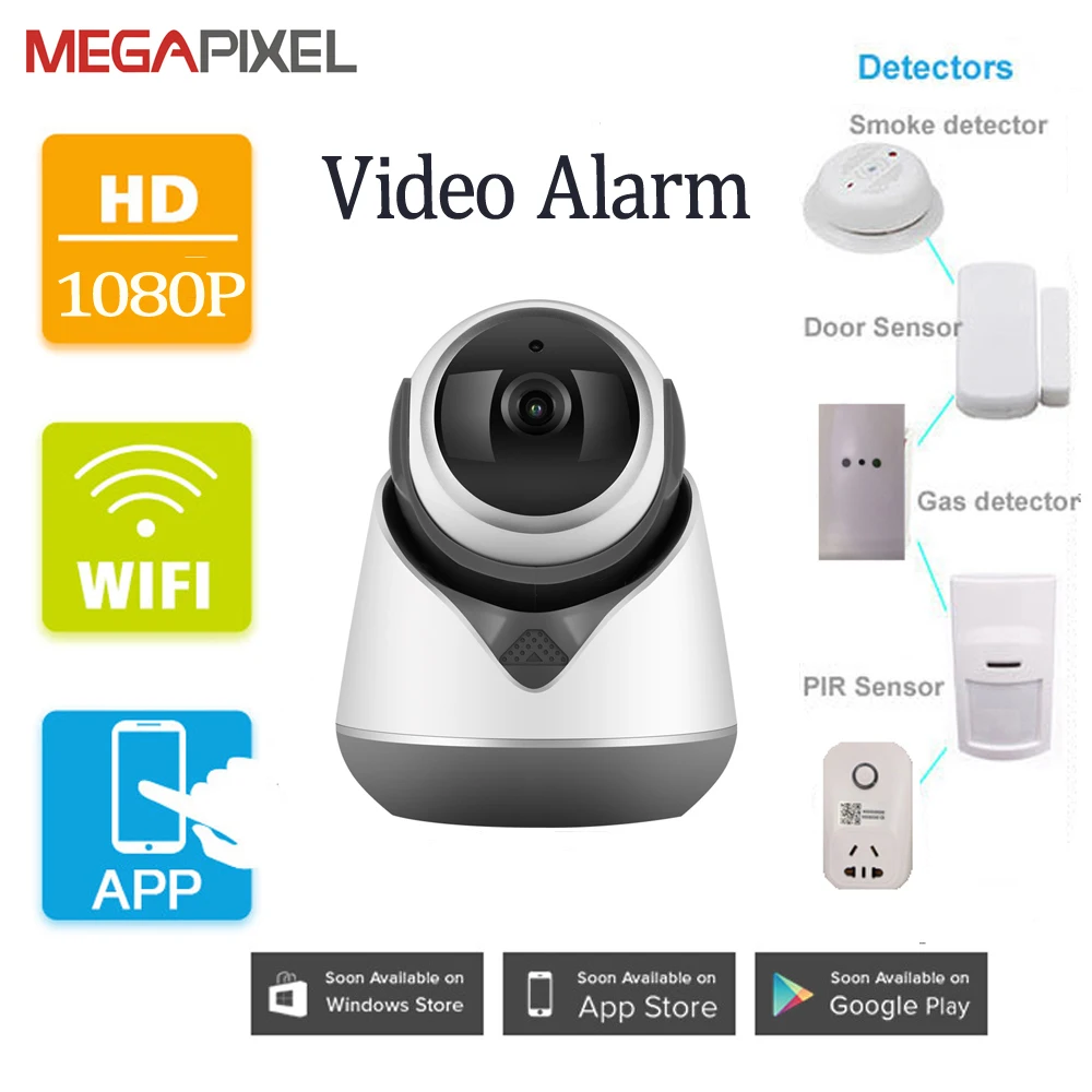 Мегапиксельная система видеонаблюдения ip камера hd 1080 p wifi беспроводная PT умная