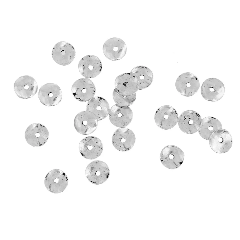DoreenBeads волнистые разделительные бусины серебристого цвета из цинкового сплава