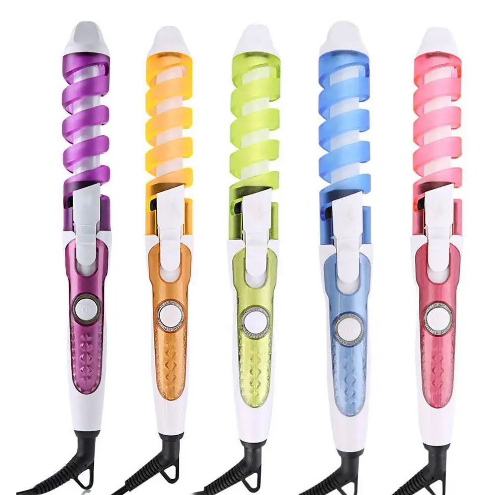 Electric Hair Curlers Spiral Rollers Iron Color Random Ceramic Curling Wand Salon Styling Tools Styler | Красота и здоровье