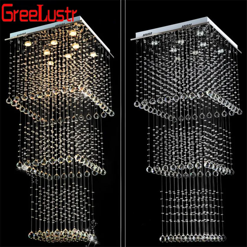 Потолочный светильник современный квадратный с кристаллами GU10|ceiling lights|square ceiling
