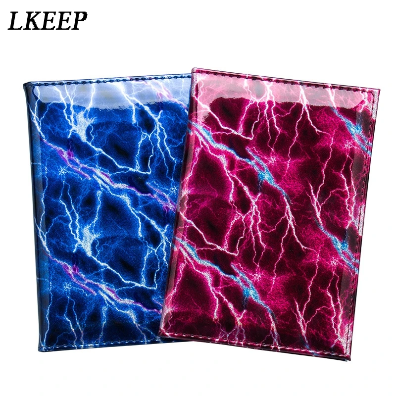 Чехол для паспорта Cool Lightning из искусственной кожи Гладкий женский чехол Дорожный