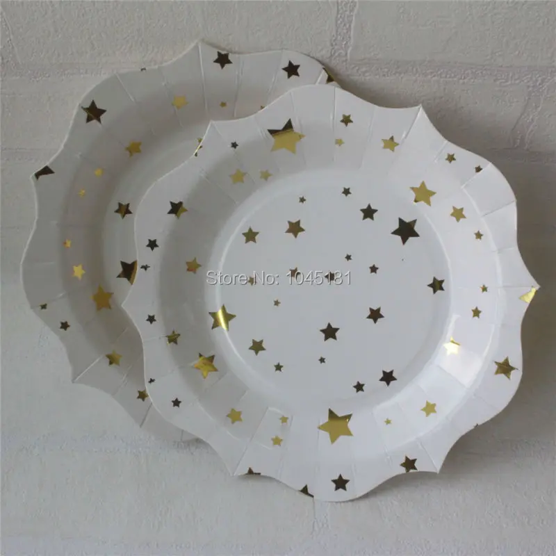 Золотые и белые вечерние украшения десертный стол торт листовая бумага чашки