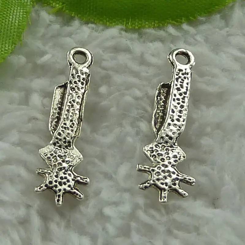 Подвеска в виде Шпоры В ковбойском стиле из античного серебряного сплава 27x8 мм