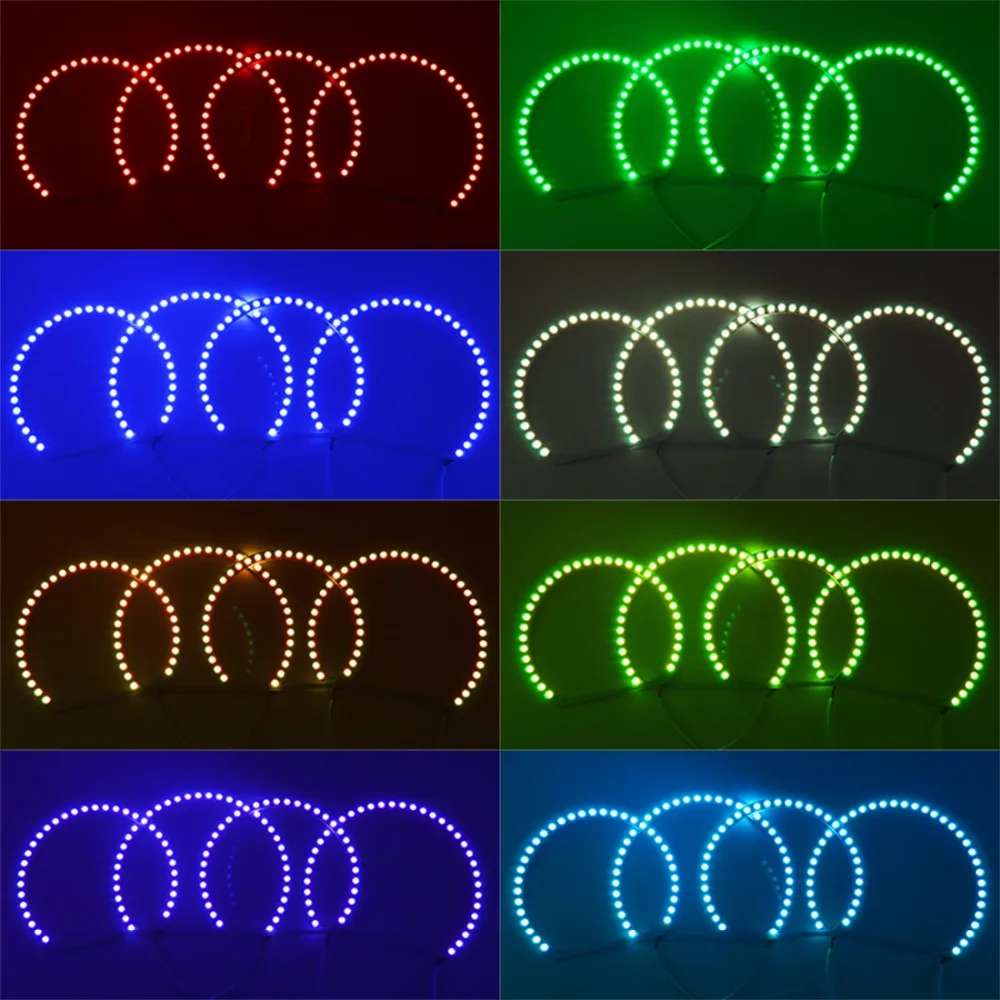 Бегемот 2x131 мм + 2x146 RGB светодиодный ангельские глазки фары с Halo Кольцо