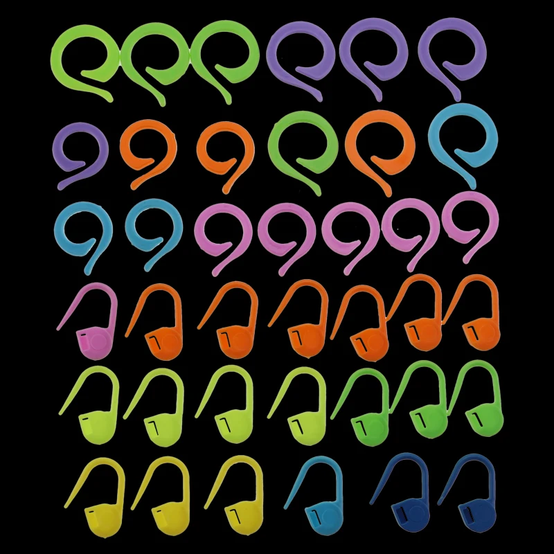 Пластиковые инструменты для вязания и вышивки зажим игл крючок смешанные цвета