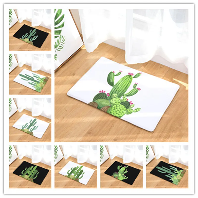 Кактус горшечная печать фланелевые коврики ванная комната гостиная ковры