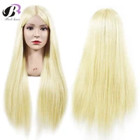 high quality 70cm blonde mannequin doll head for hairdressing practice hairstyles training doll head with free desk holder